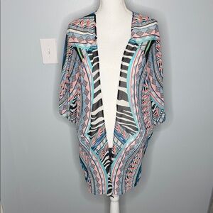 EXPRESS Colorful Geometric kaftan Cardigan size small